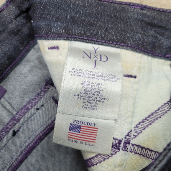 NYDJ Ankle Jeans Womens 4P Blue Dark Wash Lift Tuck Technology 29x27 Made in USA - Picture 5 of 12